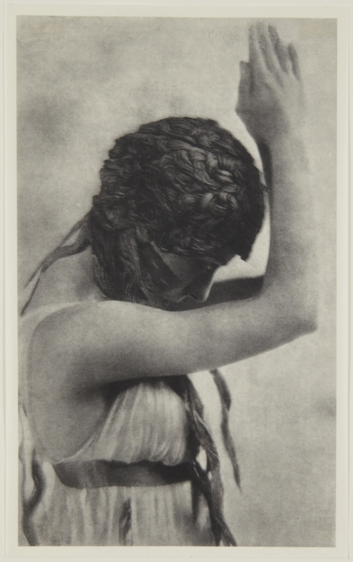 Adolf de Meyer-  Maenad dancing, half-length, from Nijinsky,  L'Apres-midi d'un Faune, 1912 Palladium print