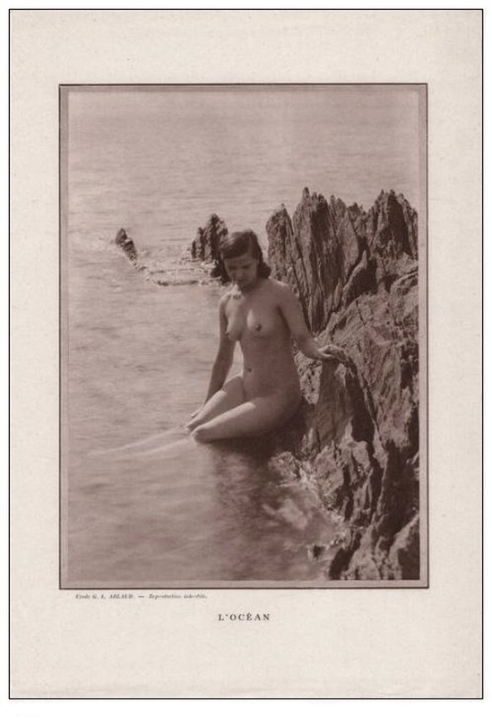 Etude G. L Arlaud - l'Océan, nu érotique 1930
