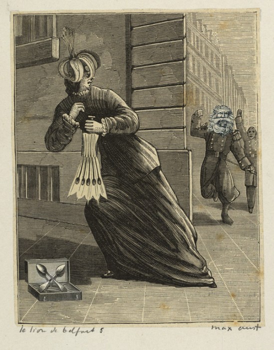 Max Ernst, Collage tiré de Une semaine de bonté, Le lion de Belfort 5,1933 © Isidore Ducasse Fine Arts. Photo Peter Ertl. © ADAGP