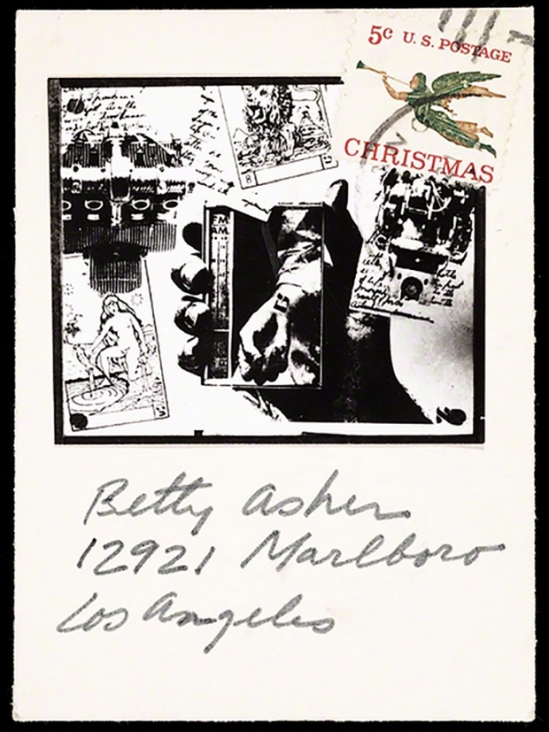 Wallace Berman - Card to Betty Asher, ca. 1965, Wallace Berman. Photomontage