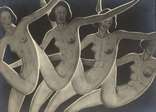 František Drtikol - Girls , Paper cut-out, 1932