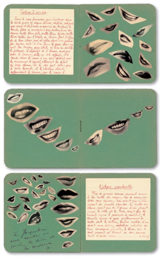 Marcel Mariën- Les touches du silence, poème sans paroles, 1937, collage, ( pour Jacqueline Nonkels his lover)