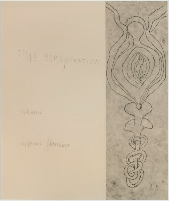 Louise Bourgeois - « La resiration» –Panneau 10 Mine graphite sur papier et estampes rehaussées à l'aquarelle, 2007