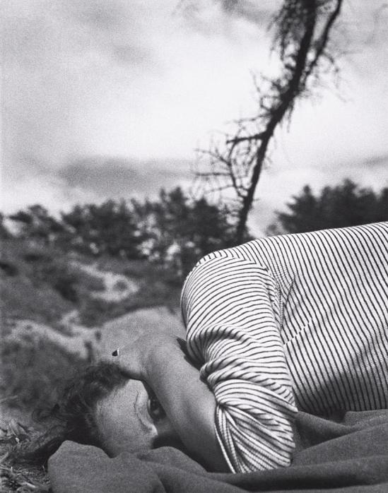 John Gutmann-Striped Sweater on Blanket, Oregon, 1934 