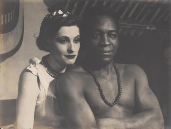 Josef Breitenbach- Portrait of the  actress Sybille Binder and Paul Robeson, in Othello, Munich,  1932, Gelatin silver print© The Josef Breitenbach Trust
