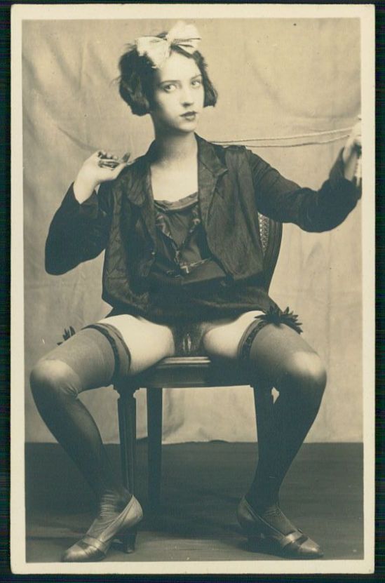 Grundworth - Nude pose Tie Me Up , 1920s Gelatin silver medium postcard