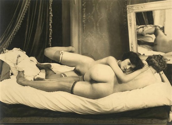 Grundworth - Two Nudes c1920s Gelatin silver medium postcard.