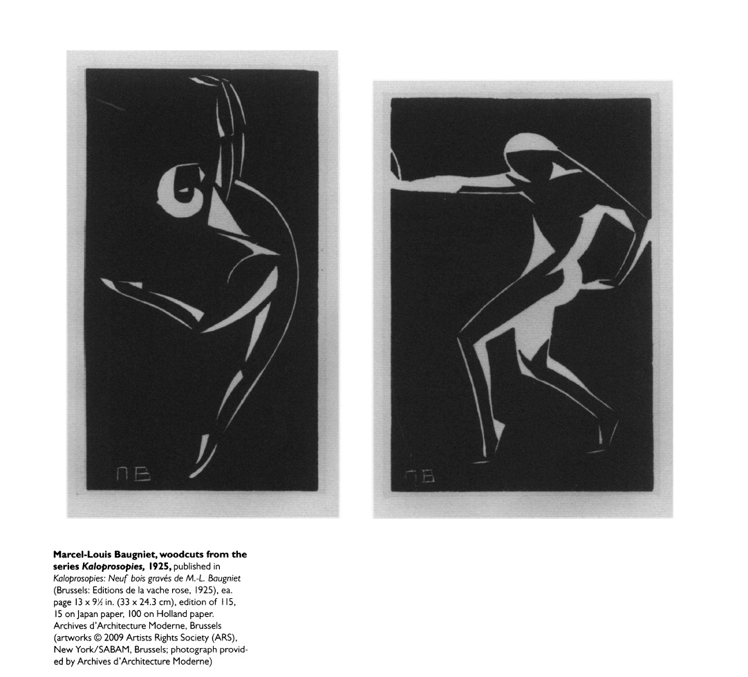 marcel Louis baugniet,- Woodcuts from the serie Kaloprosopies, 1925