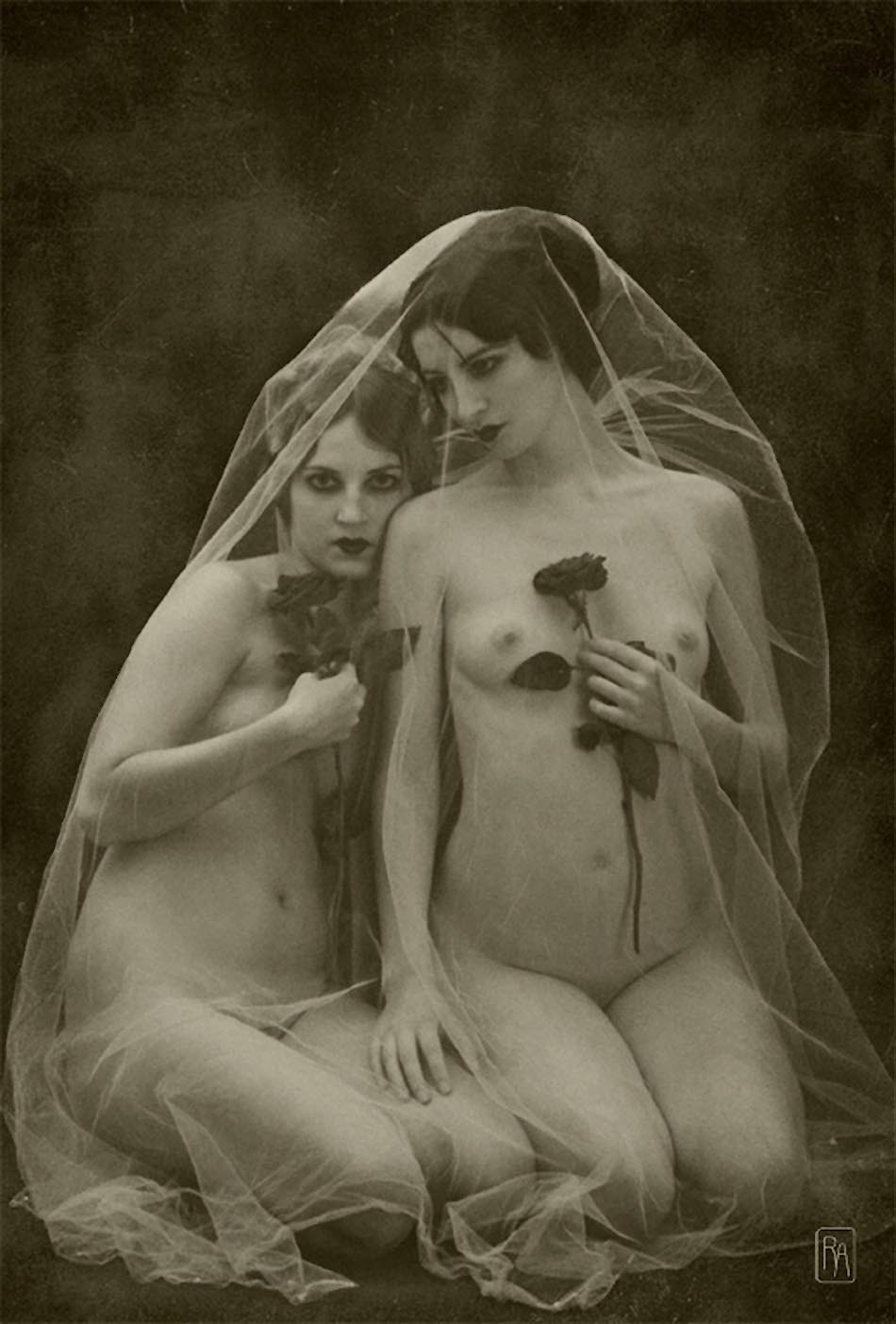 Retroatelier - Model Dixie and Rada Black Roses, 2009 1
