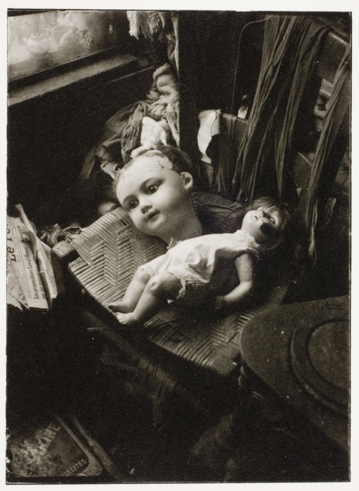 Fred Stein-Doll and doll head on chair, 1935